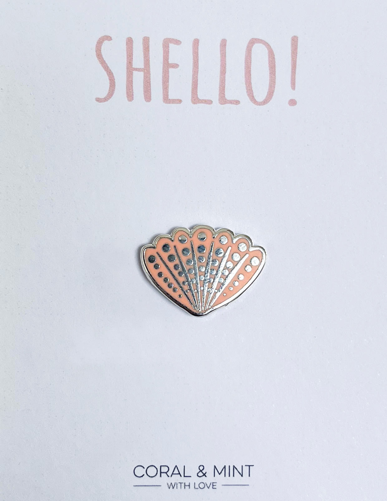 Shell enamel pin