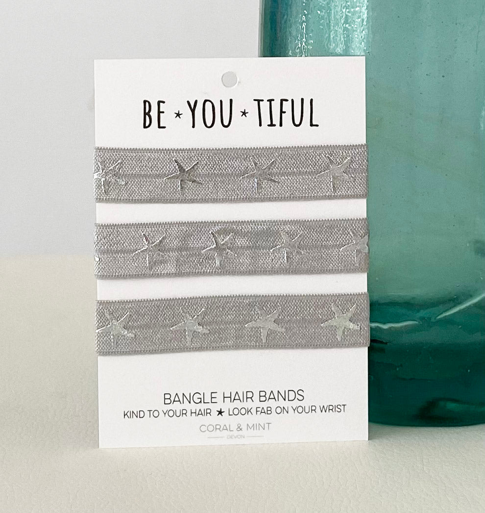 Beach Hair Bangle Band - silver