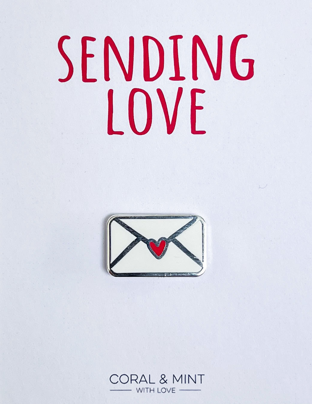 Love letter emoji enamel pin