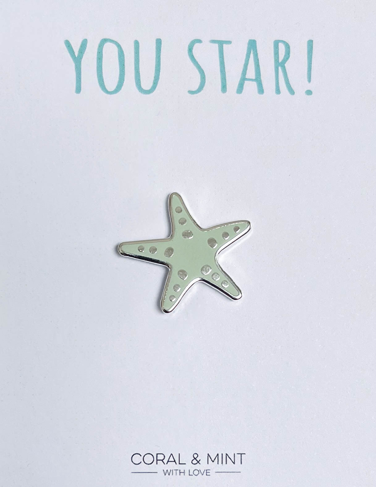 You Star - starfish enamel pin