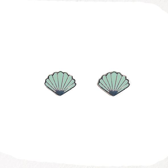 Mint Shell Earrings