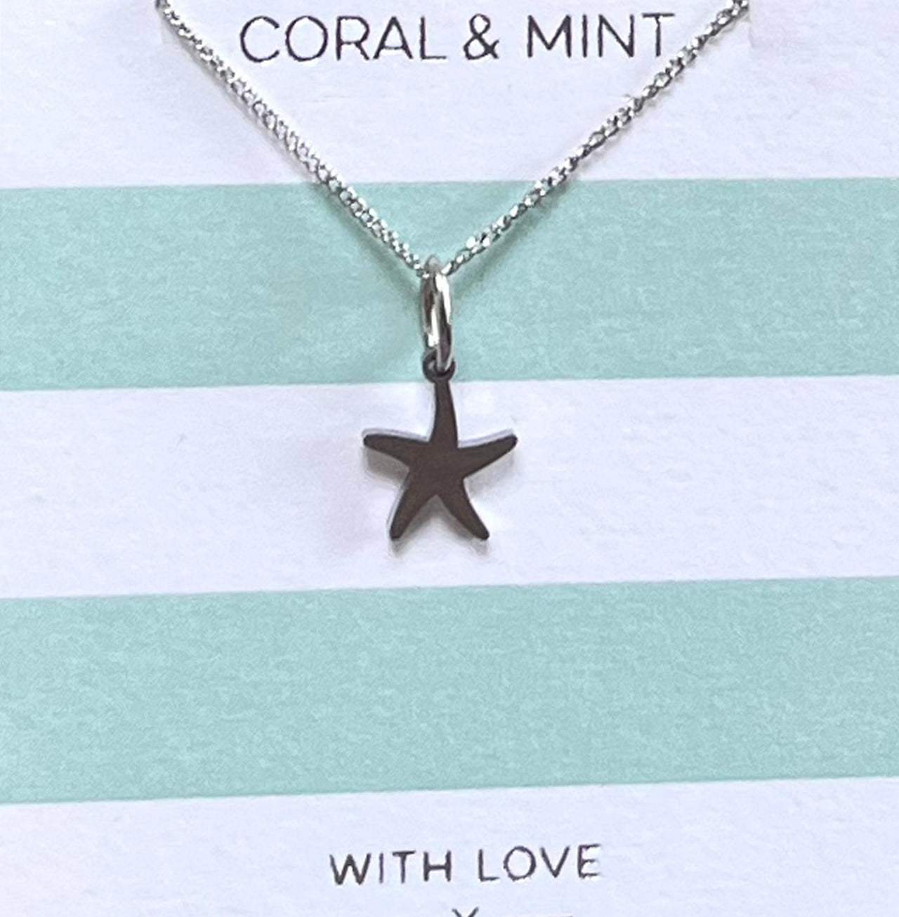 Silver Starfish charm necklace