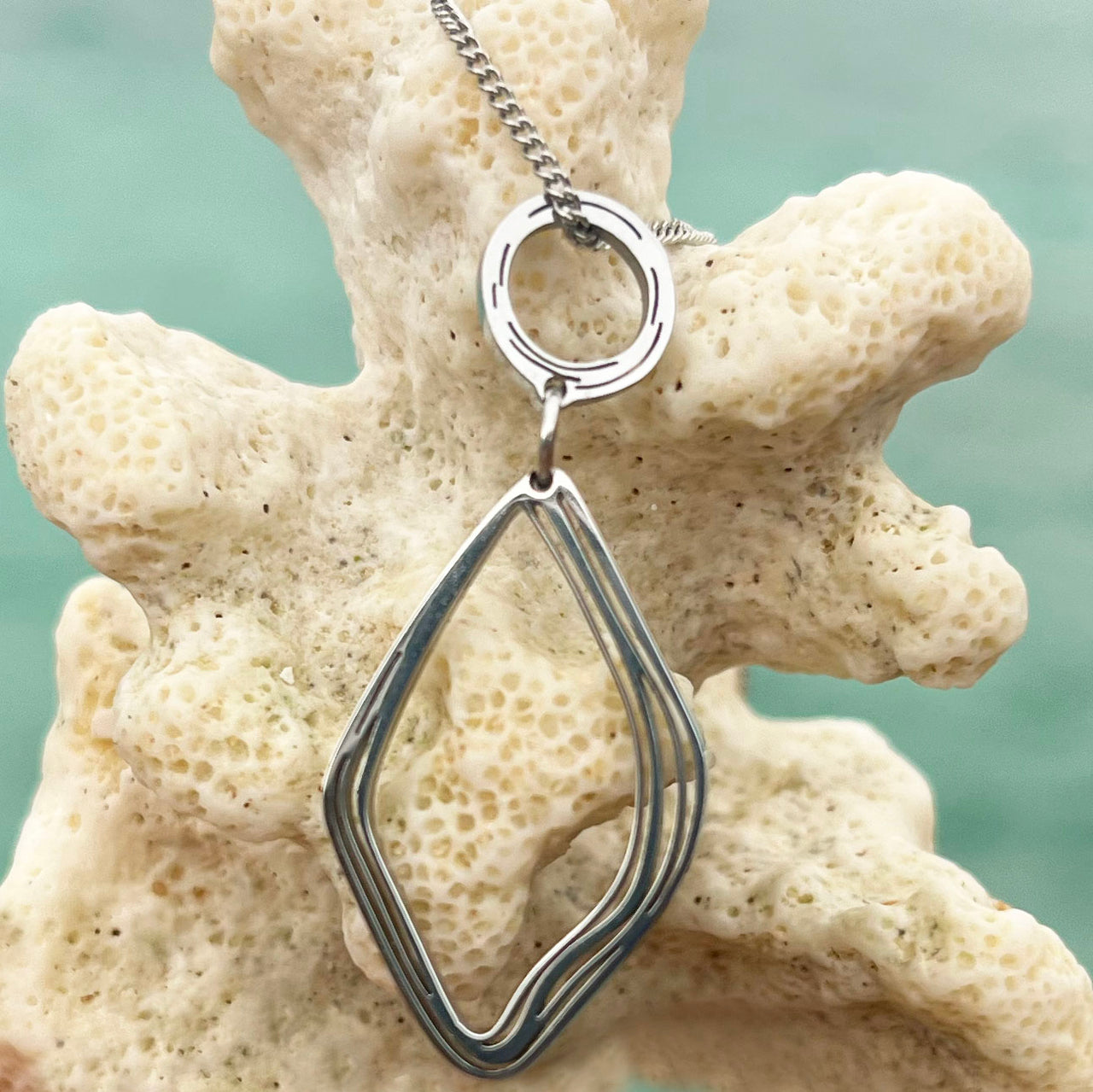 Drop Diamond Pendant Necklace