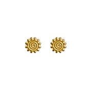 Gold Sun Studs - Coralandmint