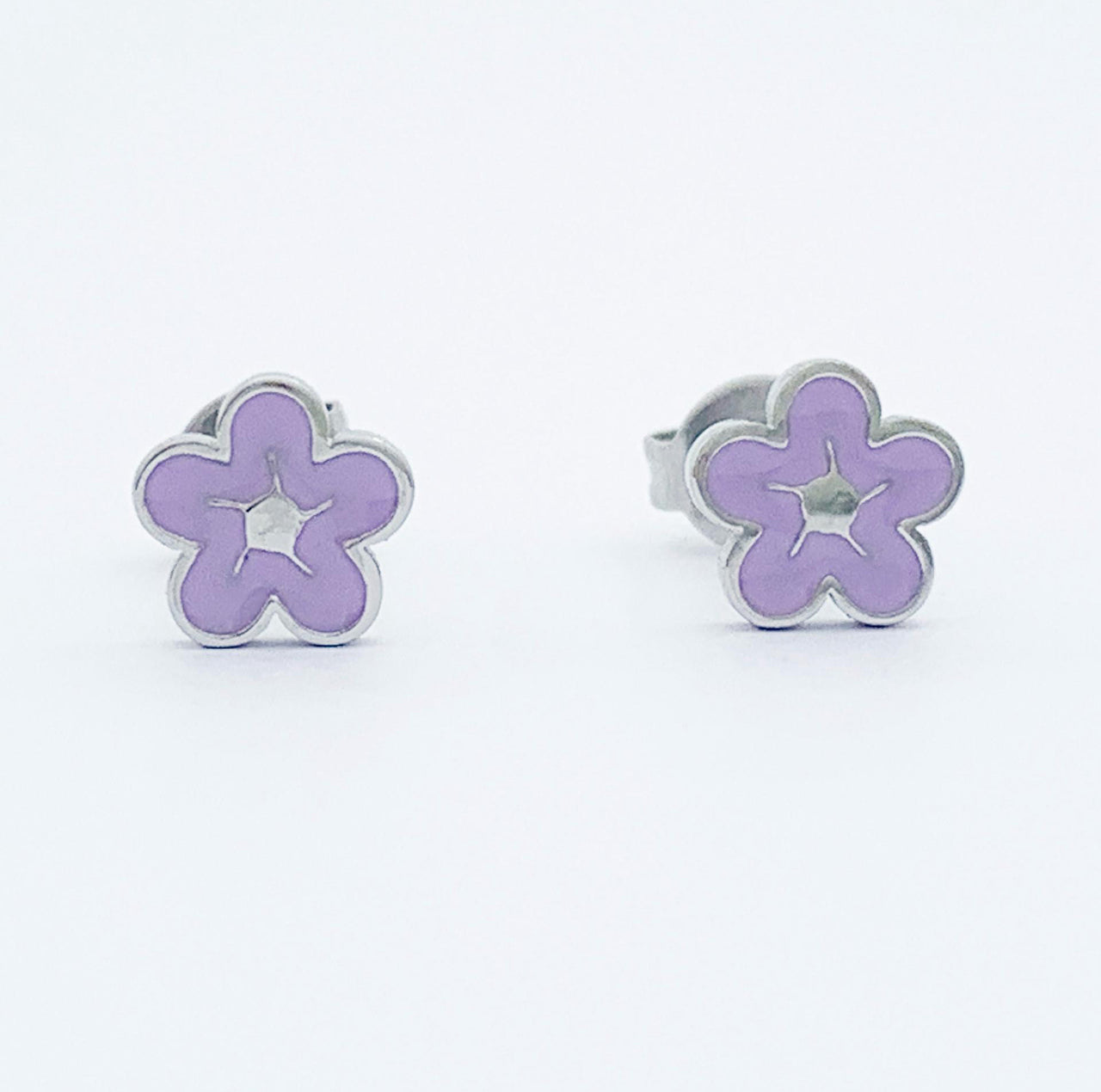 Lilac Bubble Flower Studs