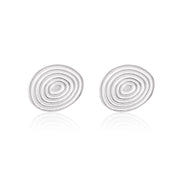 Silver Swirl Stud Earrings - Coralandmint