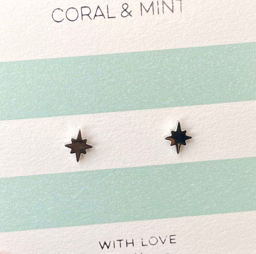 Silver Compass Studs