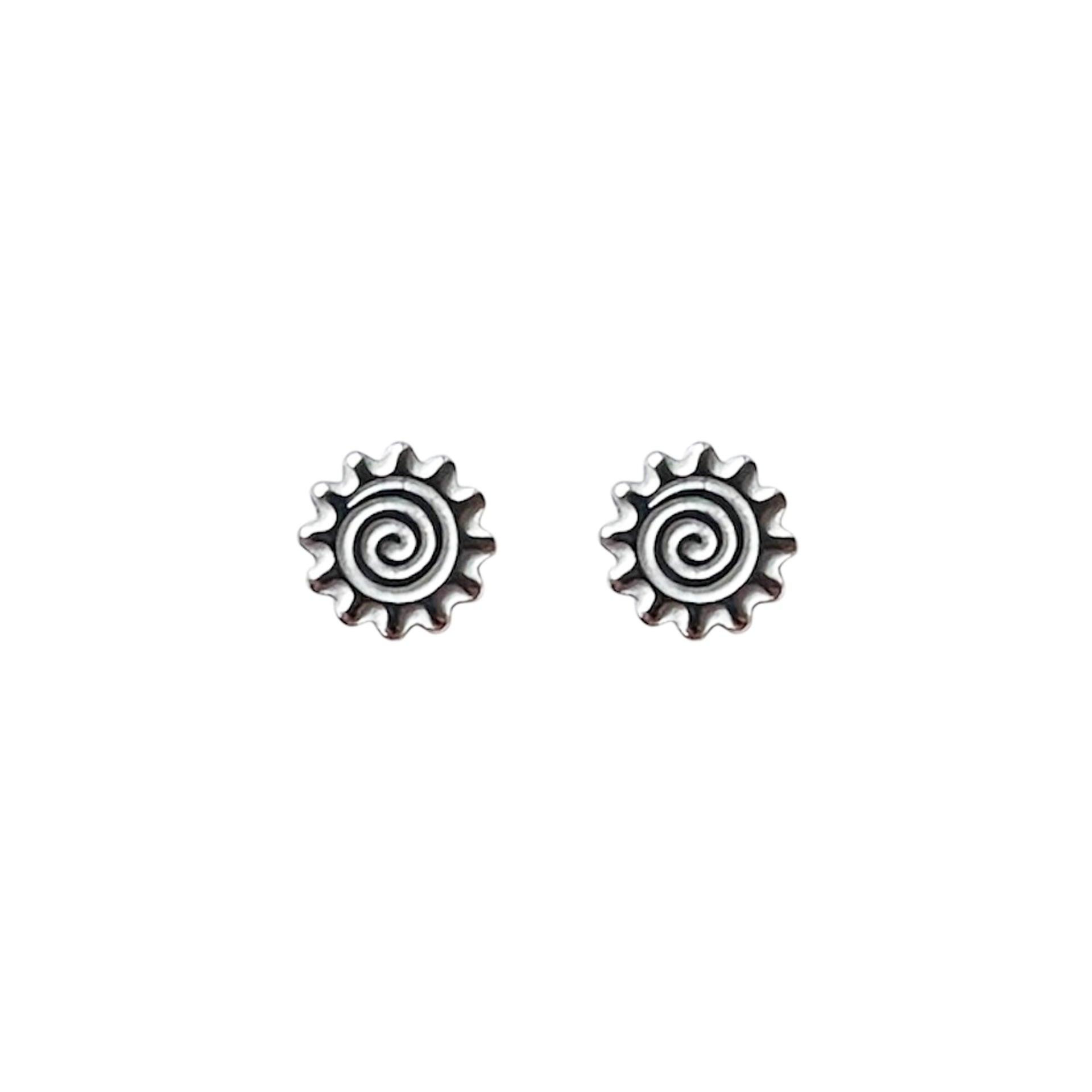 Silver Sun Studs - Coralandmint