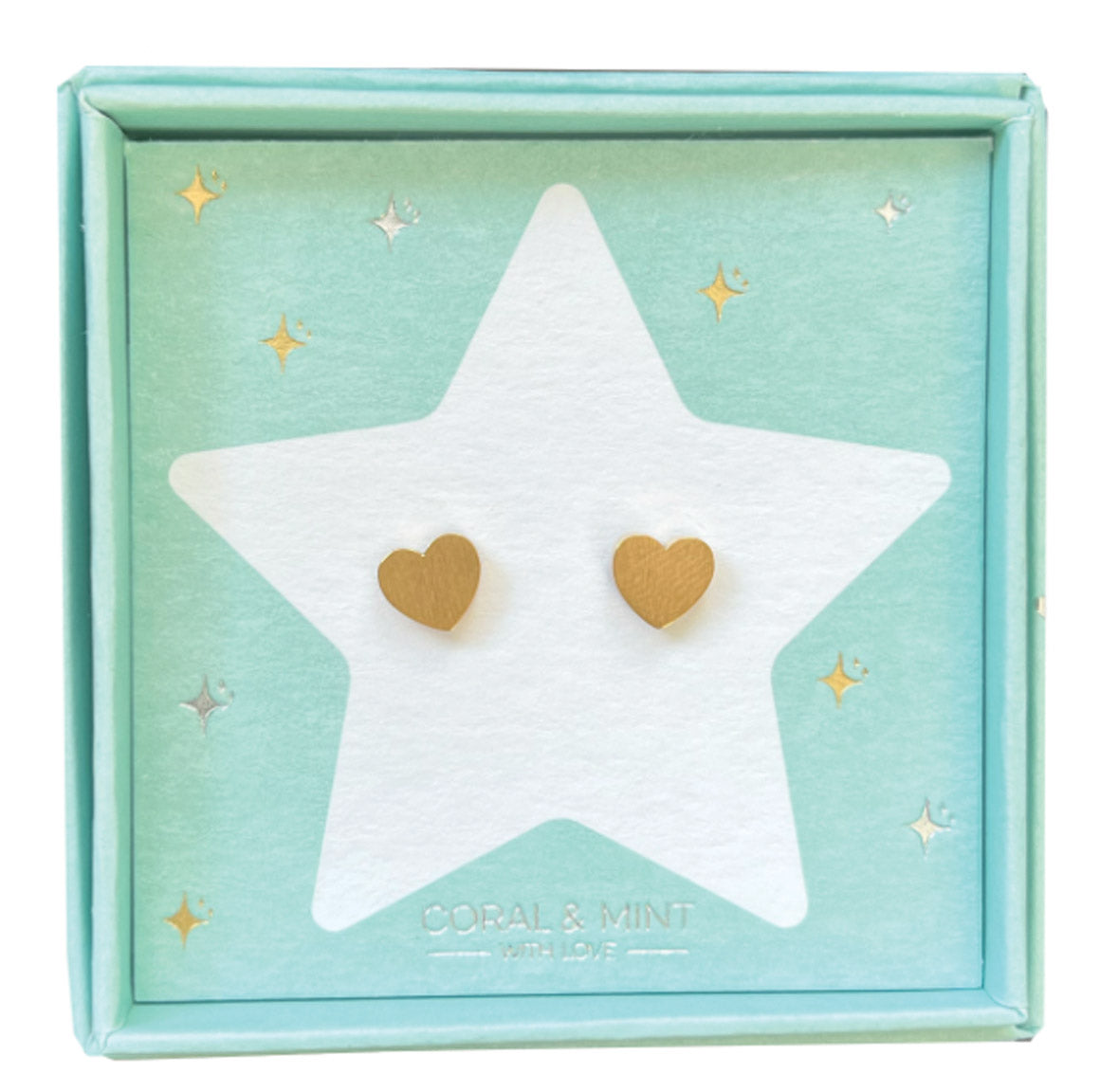 Christmas Edition - Gold Heart Earrings