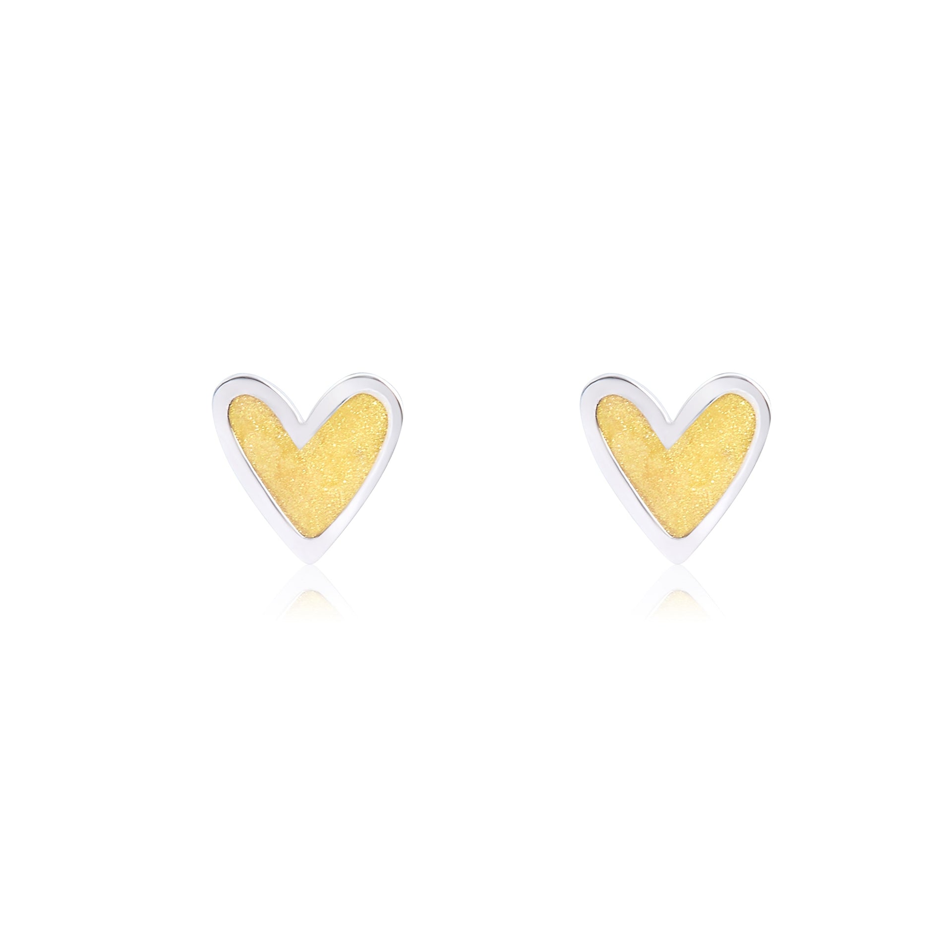 Mixed Metal Mini Heart Studs - Coralandmint