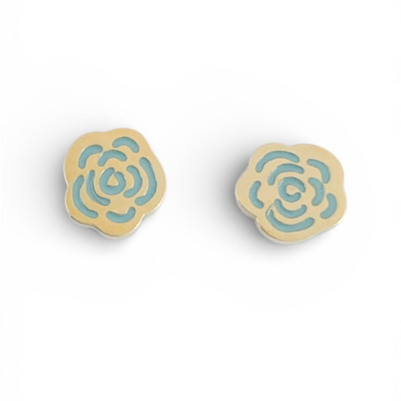 Gold Rose Studs