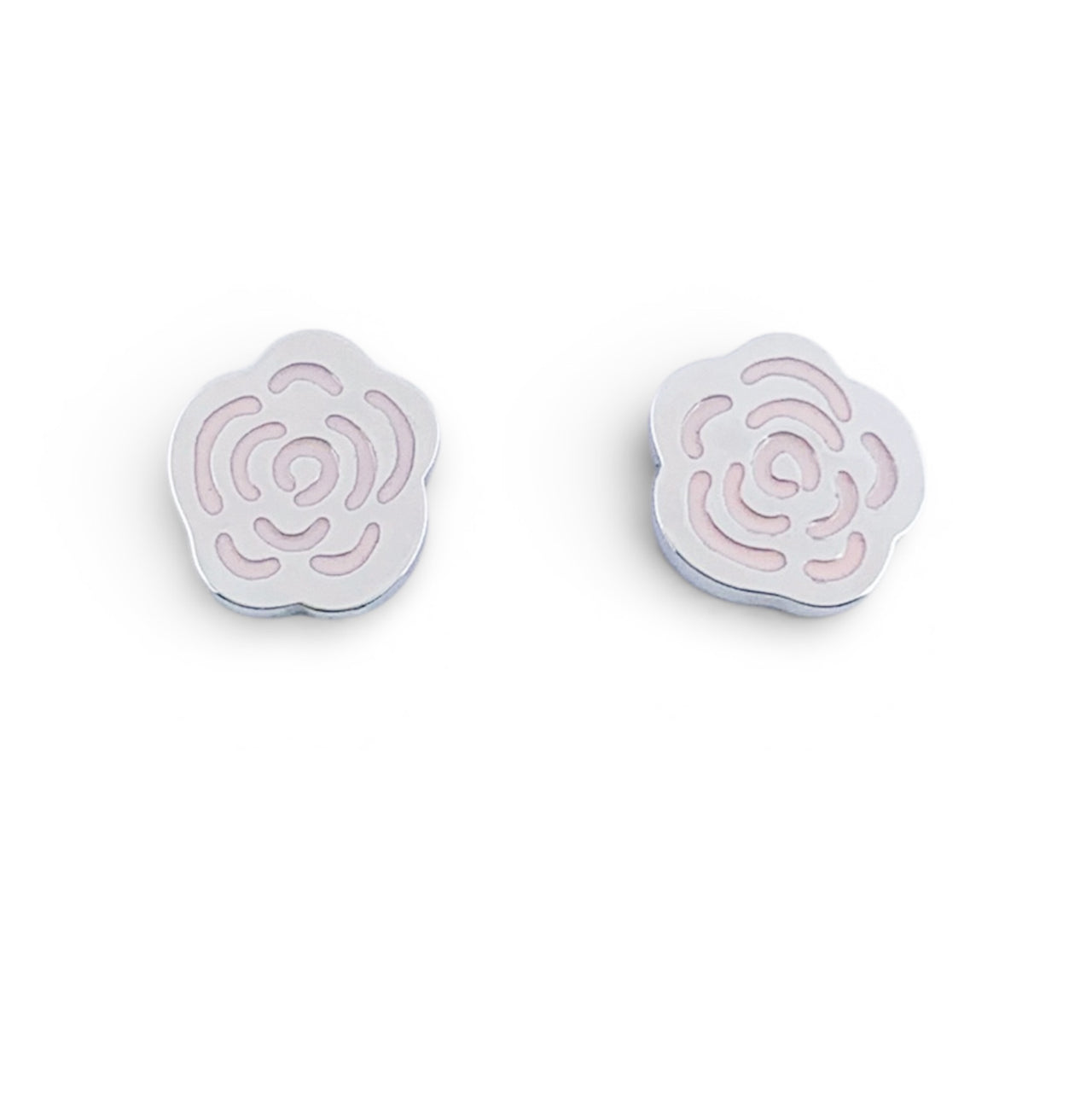 Silver Rose Studs