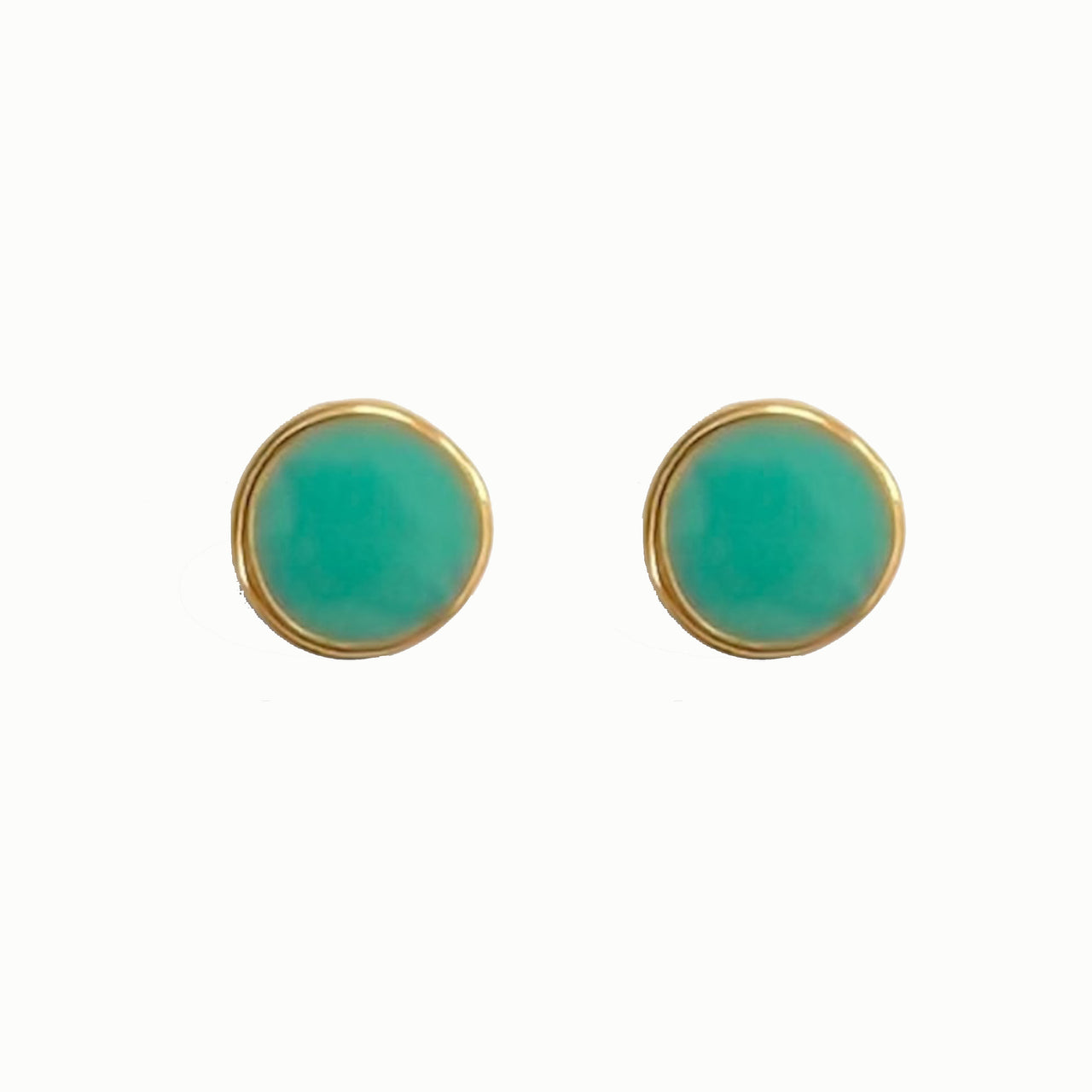 Gold Pebble Studs - Various Colours