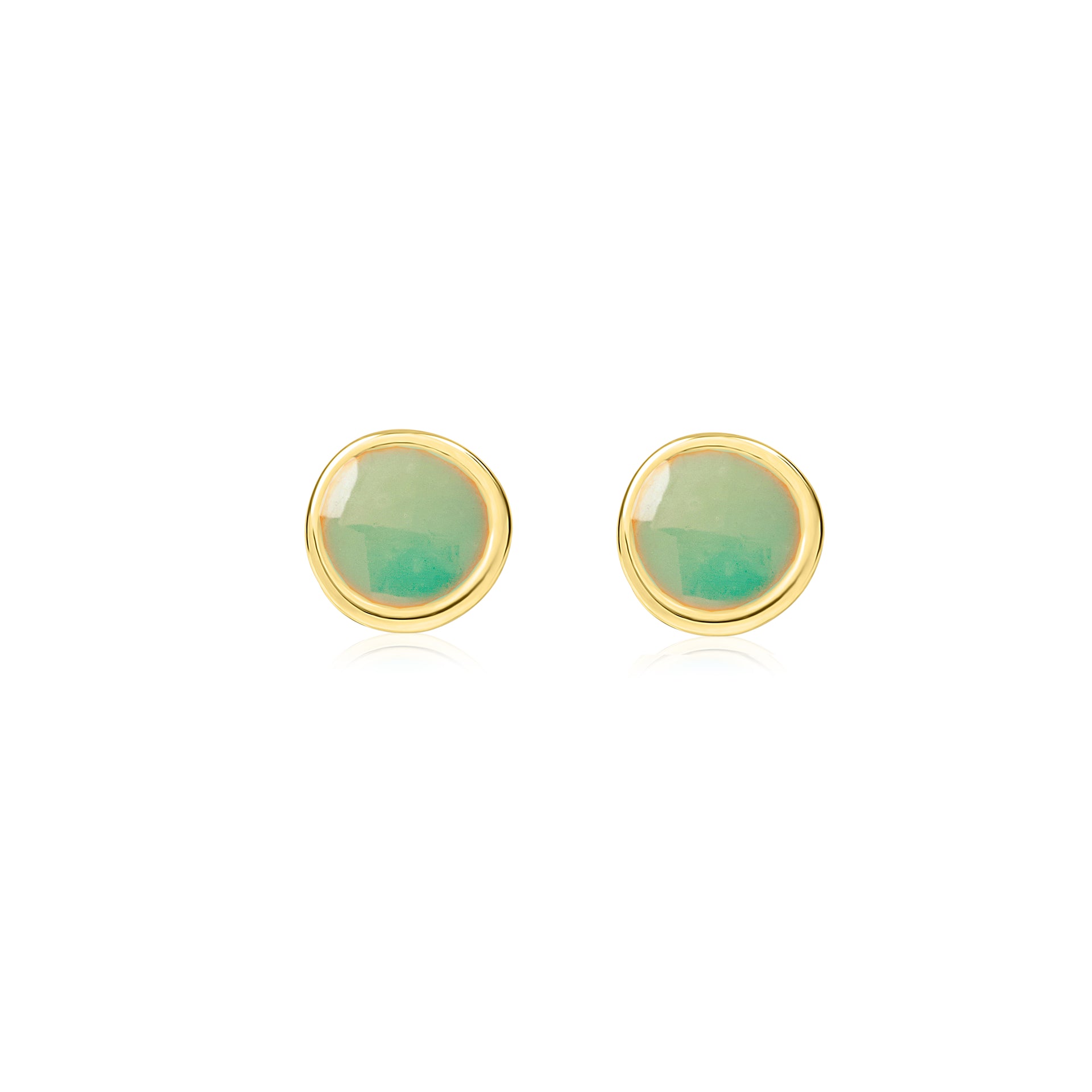Mini Gold Pebble Studs - Various Colours - Coralandmint