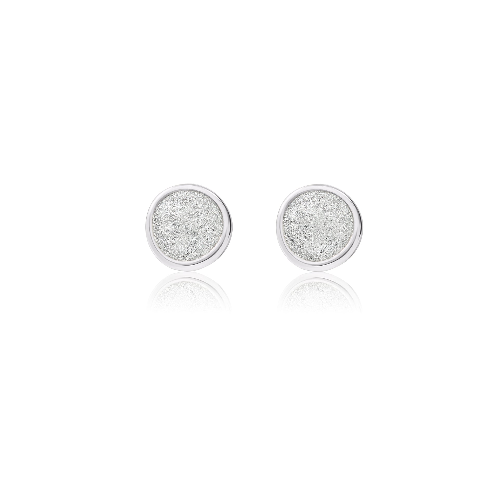 Mini Silver Pebble Studs - Various Colours - Coralandmint