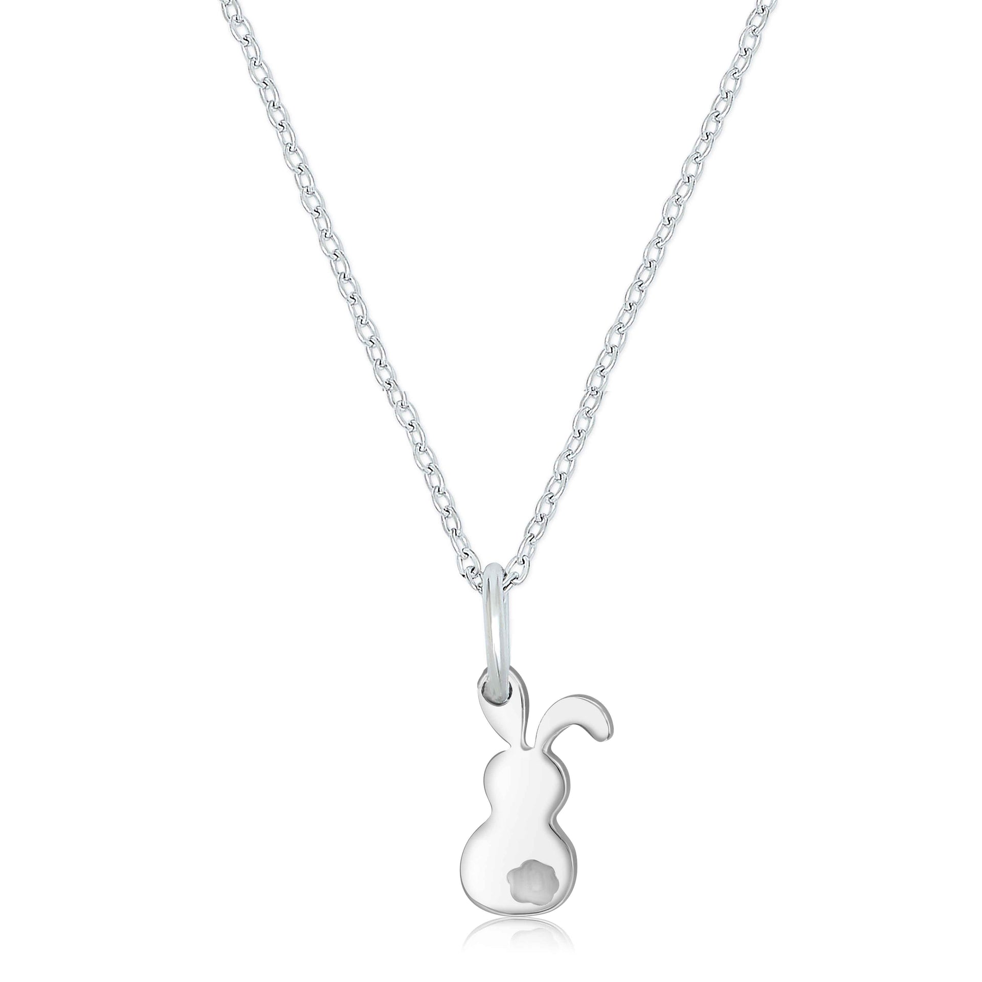 Bunny Charm Necklace with enamel detail - Coralandmint