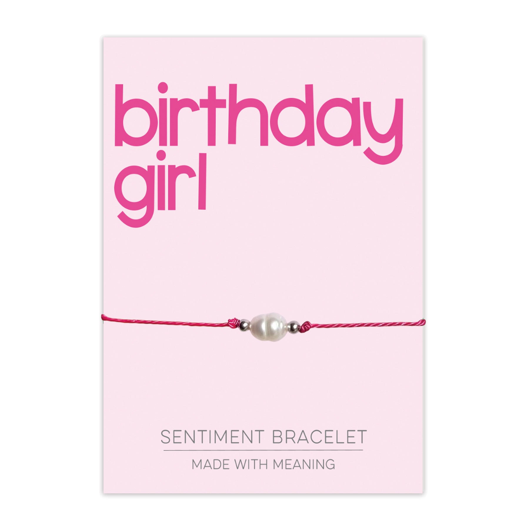 PRE ORDER Birthday Girl Sentiment Bracelet - Coralandmint