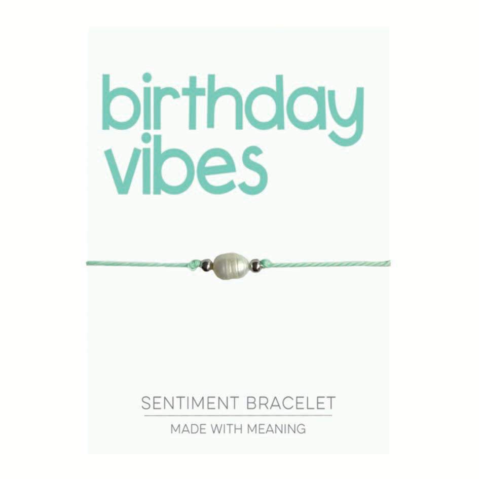 Birthday Vibes Sentiment Bracelet - Coralandmint