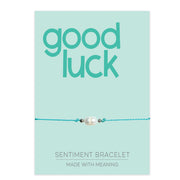 PRE ORDER Good Luck Sentiment Bracelet - Coralandmint
