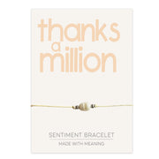 PRE ORDER Thanks a Million Sentiment Bracelet - Coralandmint