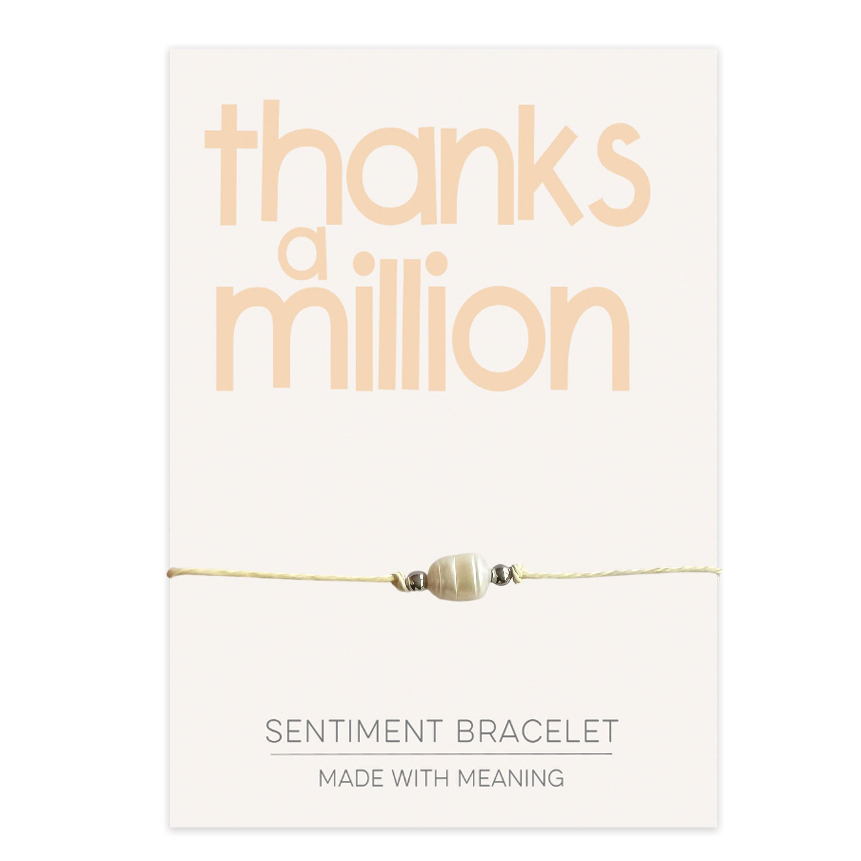 PRE ORDER Thanks a Million Sentiment Bracelet - Coralandmint
