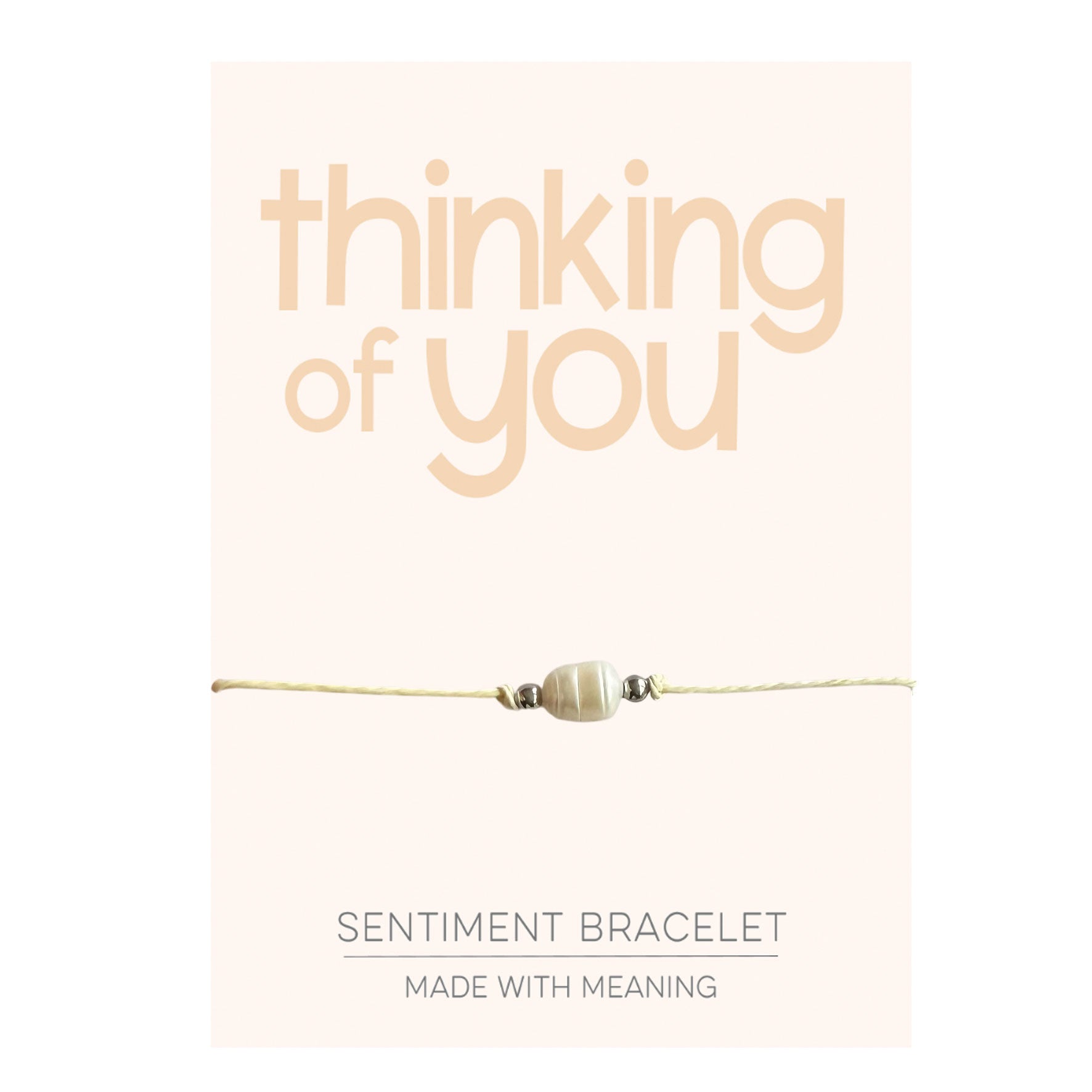 PRE ORDER Thinking of You Sentiment Bracelet - Coralandmint
