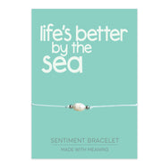 PRE ORDER Life's Better by the Sea Sentiment Bracelet - Coralandmint