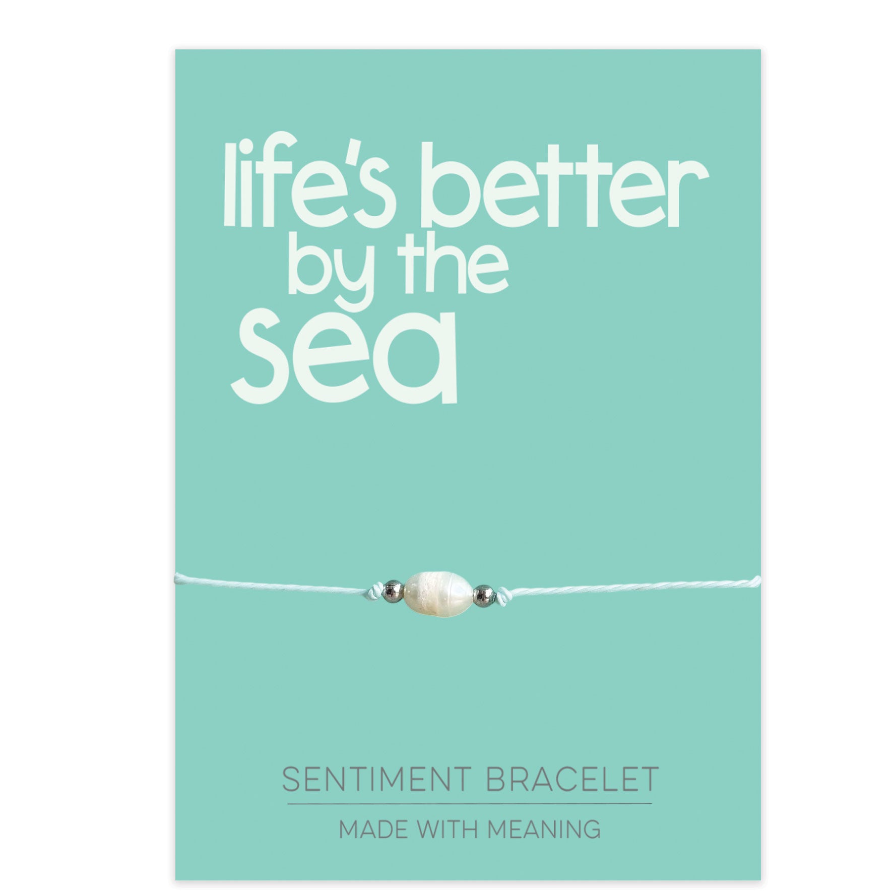 PRE ORDER Life's Better by the Sea Sentiment Bracelet - Coralandmint
