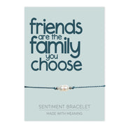 PRE ORDER Friends are the Family you Choose Sentiment Bracelet - Coralandmint