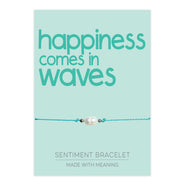 PRE ORDER Happiness comes in waves Sentiment Bracelet - Coralandmint
