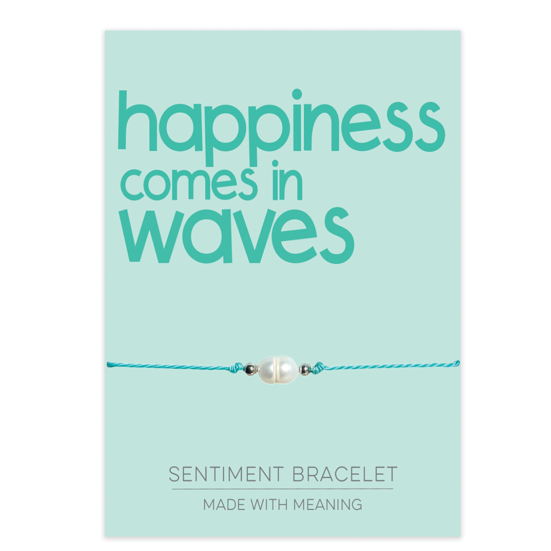 PRE ORDER Happiness comes in waves Sentiment Bracelet - Coralandmint