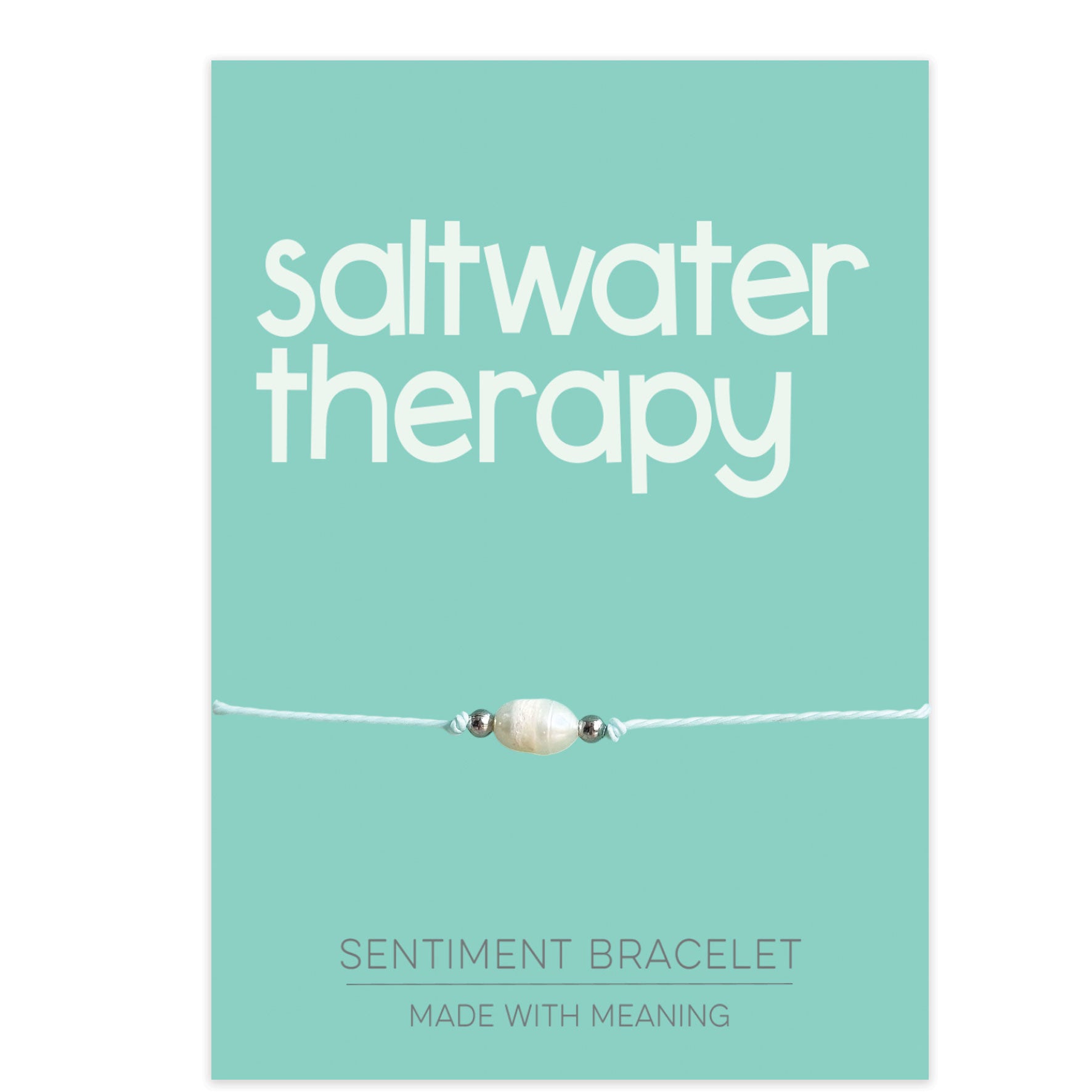 PRE ORDER Saltwater Therapy Sentiment Bracelet - Coralandmint