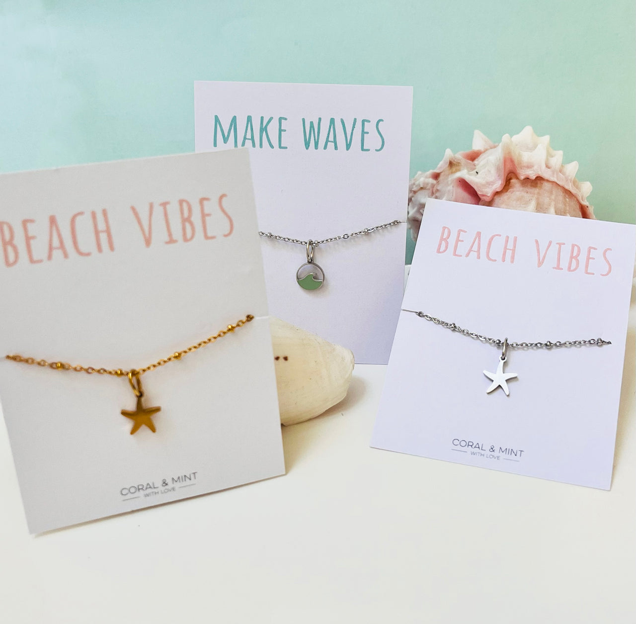 Beach Inspired Silver Wave Charm Bracelet