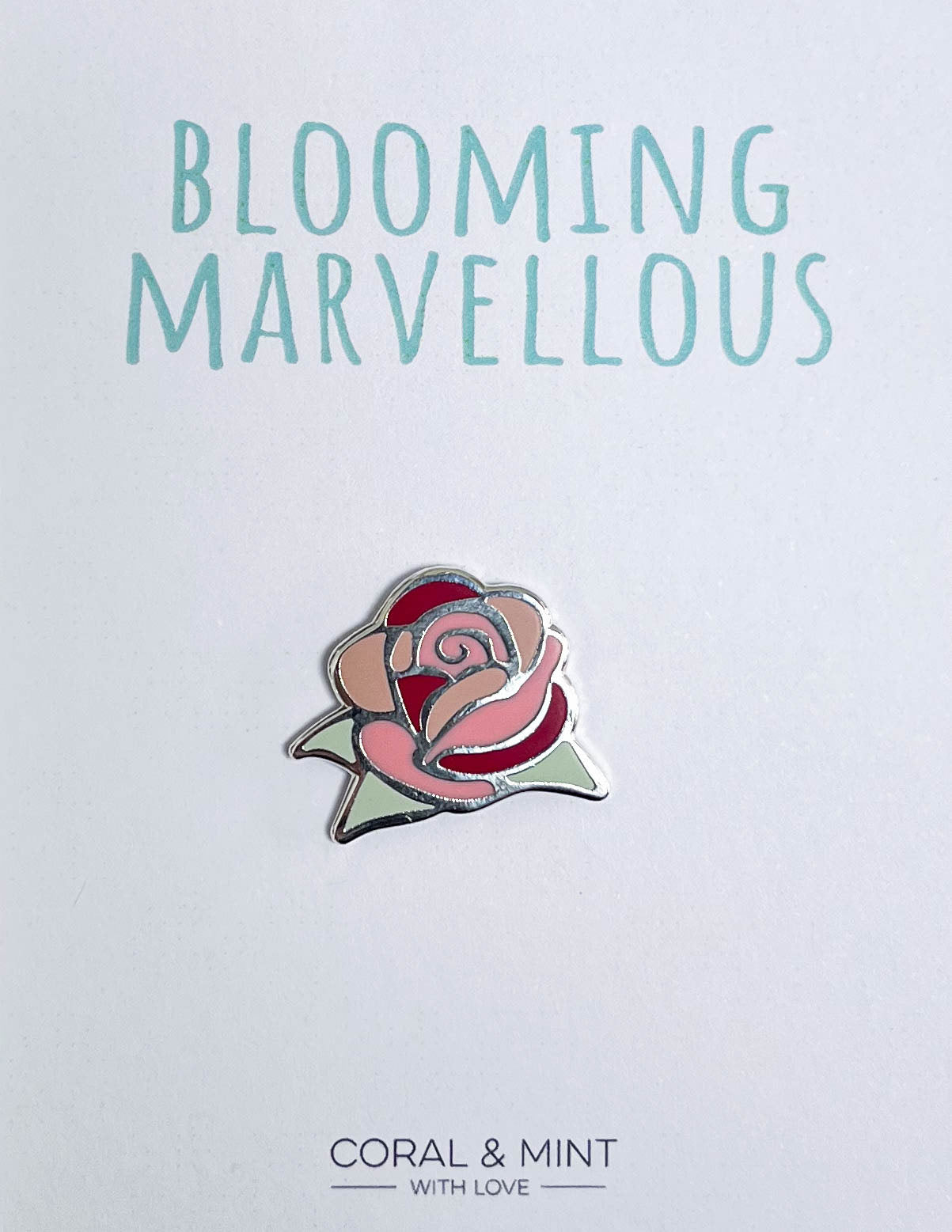 Rose enamel pin