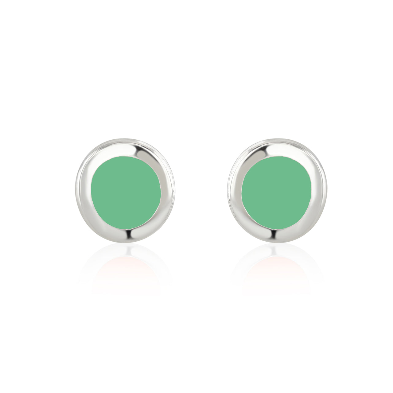 Neon Pastel Green Studs