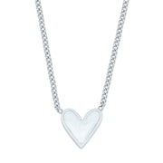Pearlescent Heart Necklace - Coralandmint