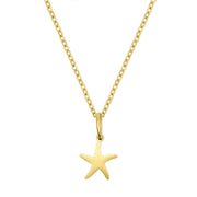 Gold Starfish Charm Necklace - Coralandmint