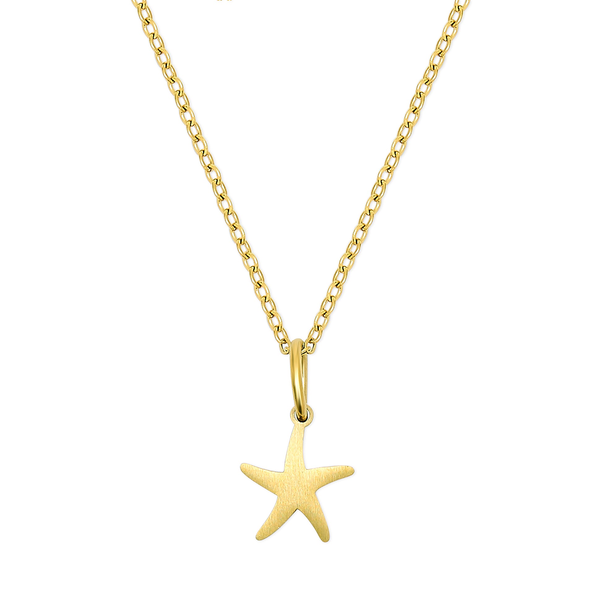 Gold Starfish Charm Necklace - Coralandmint