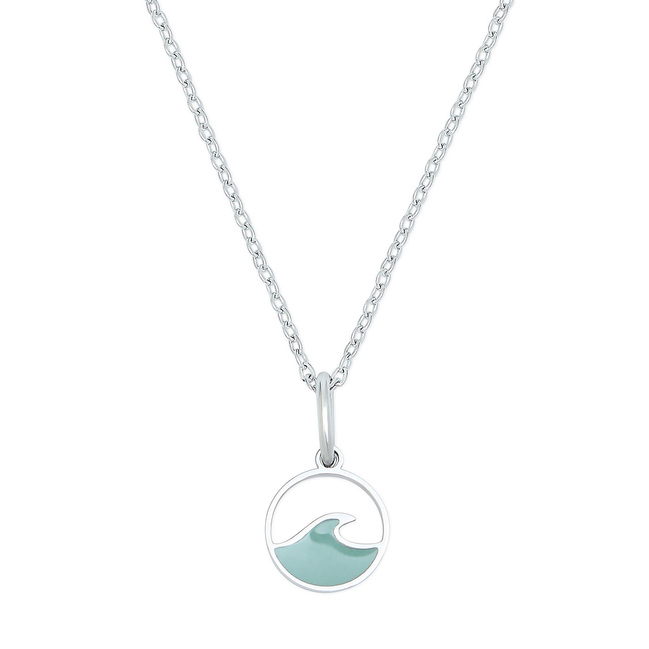 Wave Charm Necklace - Coralandmint