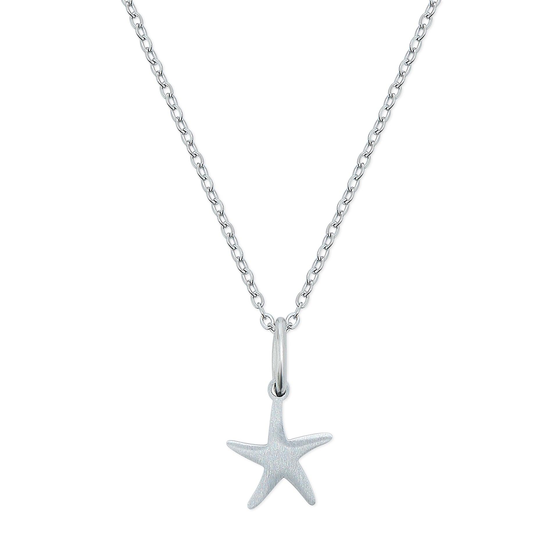 Silver Starfish charm necklace - Coralandmint