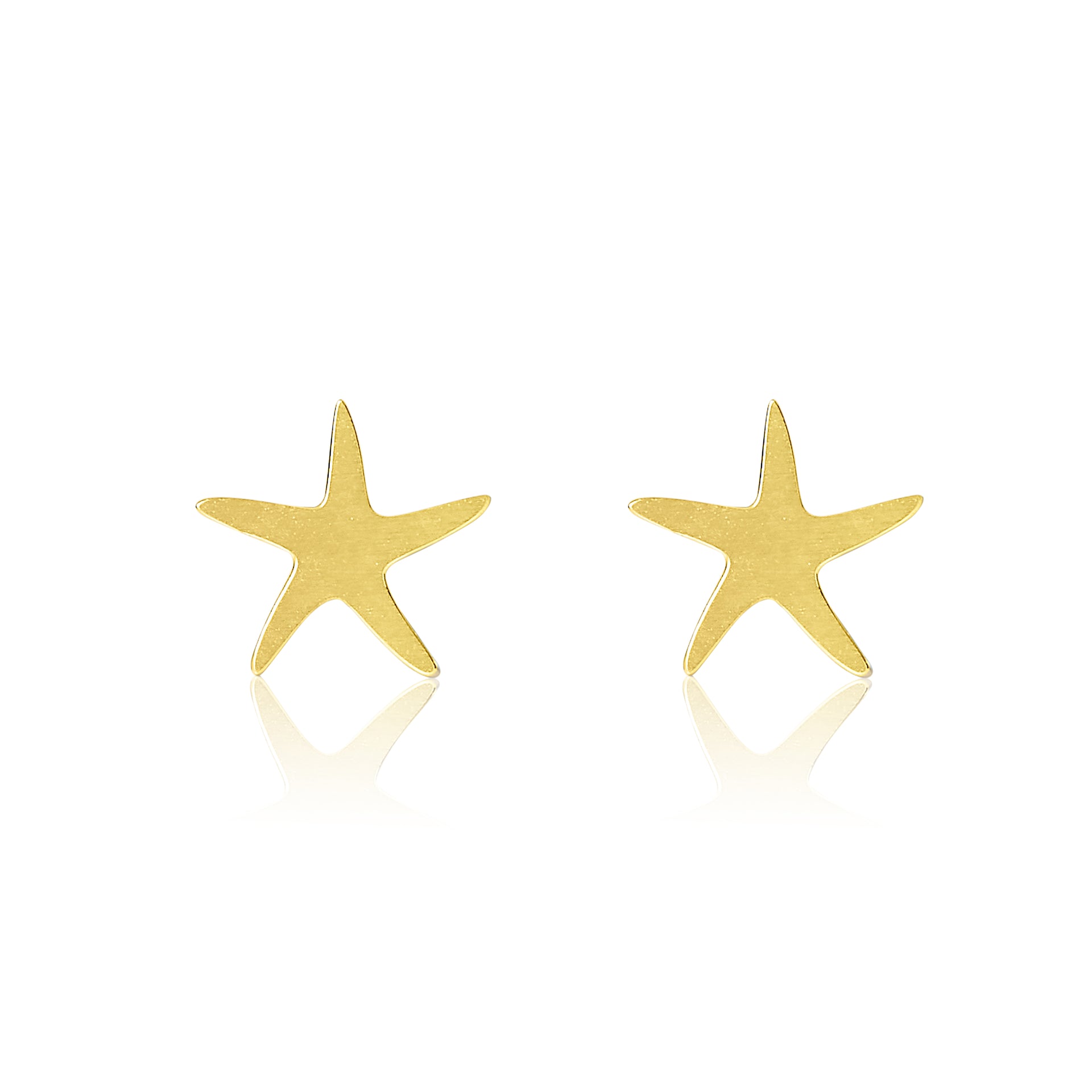Gold Starfish Studs - Coralandmint