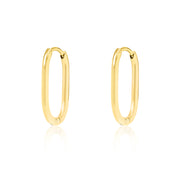 Gold Rectangle Huggies - Coralandmint