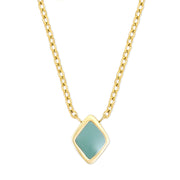 Gold Diamond Pebble Necklace - Coralandmint