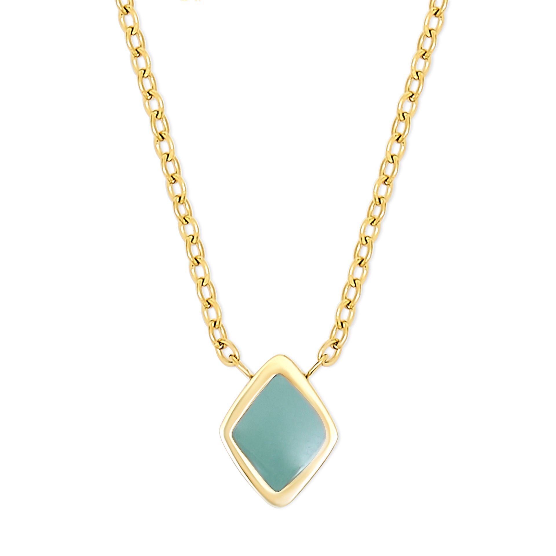 Gold Diamond Pebble Necklace - Coralandmint