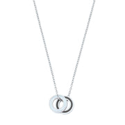 Silver Enamel Double Eternity Necklace - Coralandmint