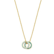 Gold Enamel Double Eternity Necklace - Coralandmint