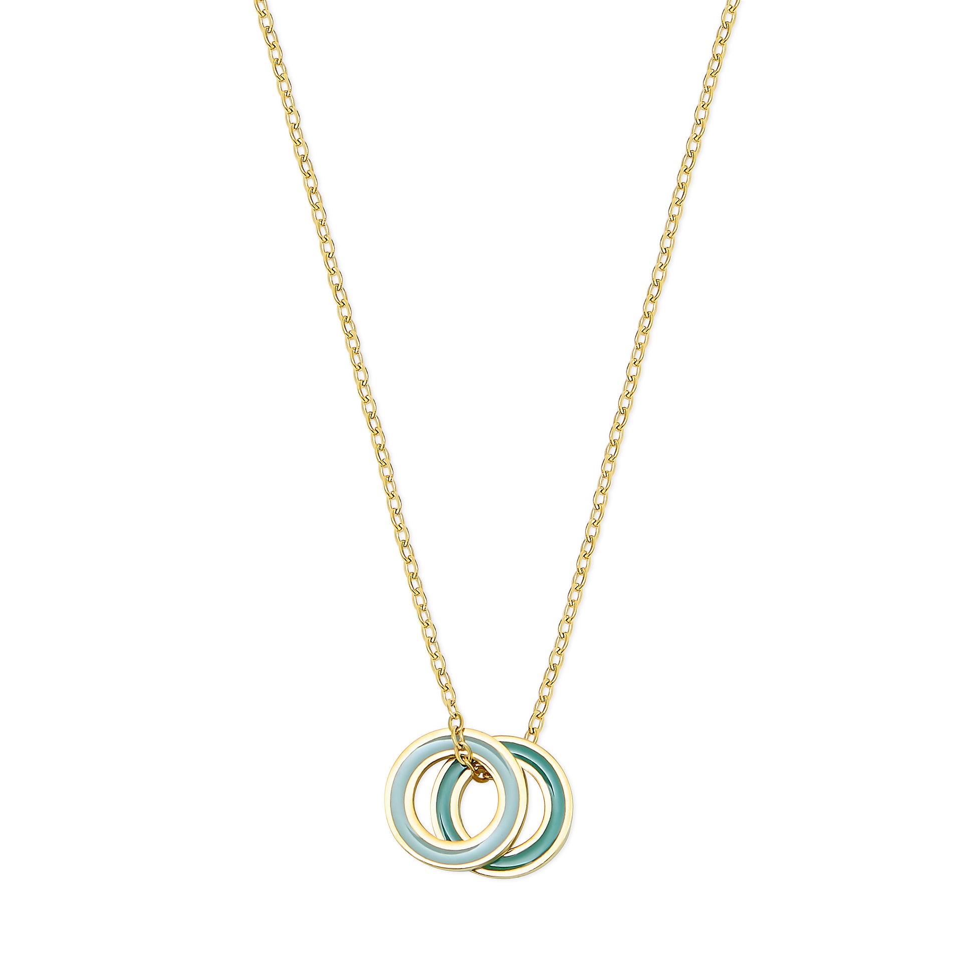 Gold Enamel Double Eternity Necklace - Coralandmint