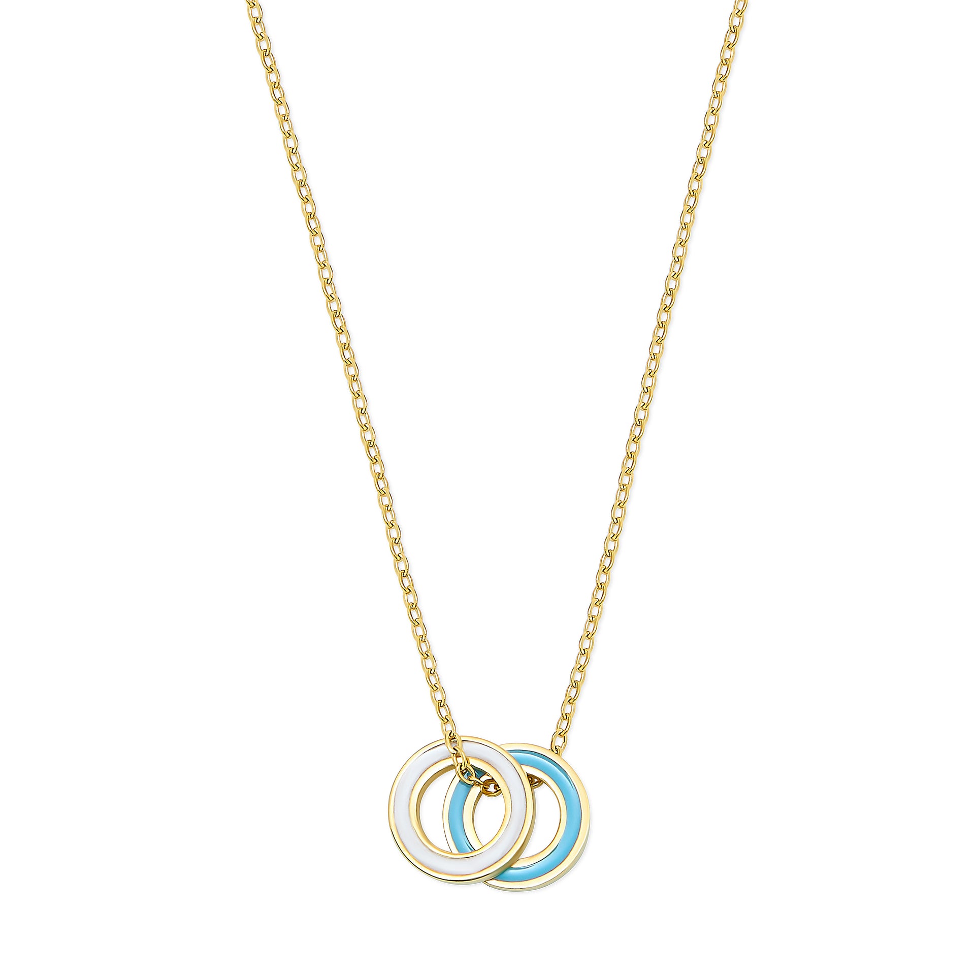 Gold Enamel Double Eternity Necklace - Coralandmint