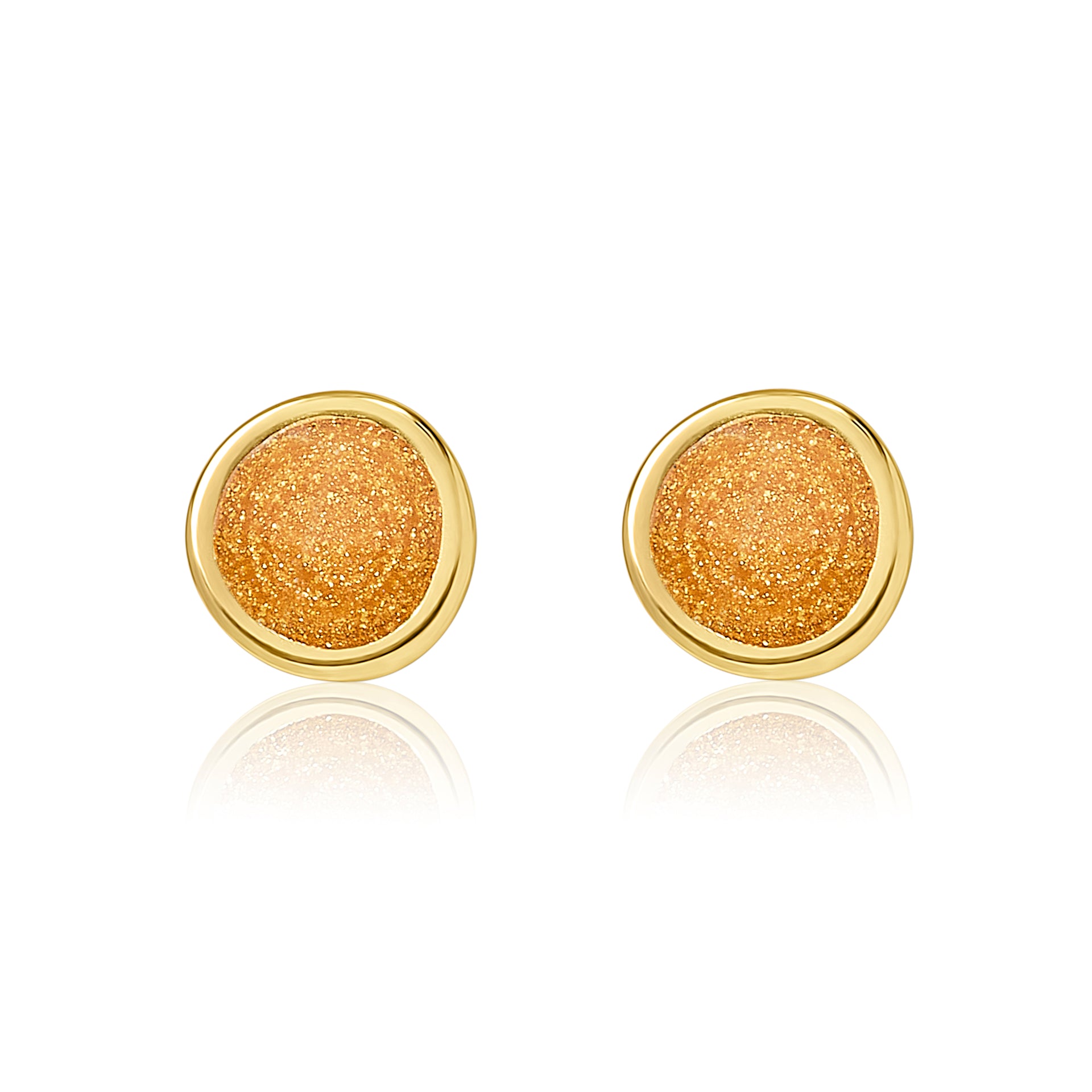 Gold Pebble Studs - Various Colours - Coralandmint