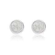 Silver Pebble Studs - Various Colours - Coralandmint